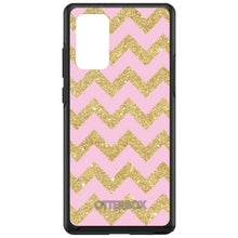 DistinctInk™ OtterBox Symmetry Series Case for Apple iPhone / Samsung Galaxy / Google Pixel - Pink & Gold Print - Chevron Pattern