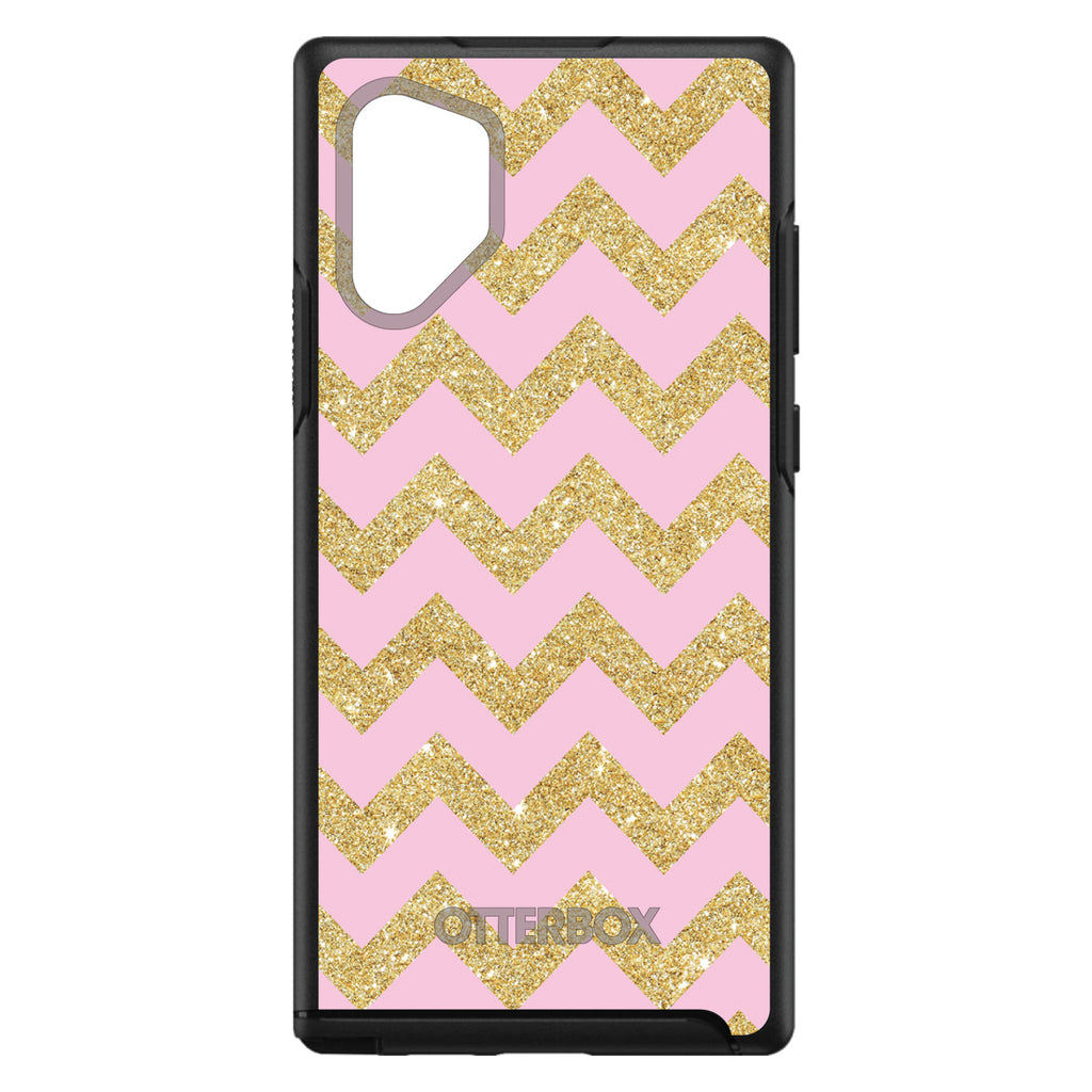 Pink & Gold Print, Chevron Pattern OtterBox Symmetry Case for iPhone & Galaxy, view 11