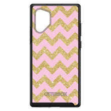 DistinctInk™ OtterBox Symmetry Series Case for Apple iPhone / Samsung Galaxy / Google Pixel - Pink & Gold Print - Chevron Pattern