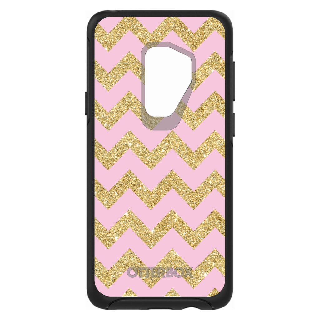 Pink & Gold Print, Chevron Pattern OtterBox Symmetry Case for iPhone & Galaxy, view 9