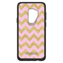 DistinctInk™ OtterBox Symmetry Series Case for Apple iPhone / Samsung Galaxy / Google Pixel - Pink & Gold Print - Chevron Pattern