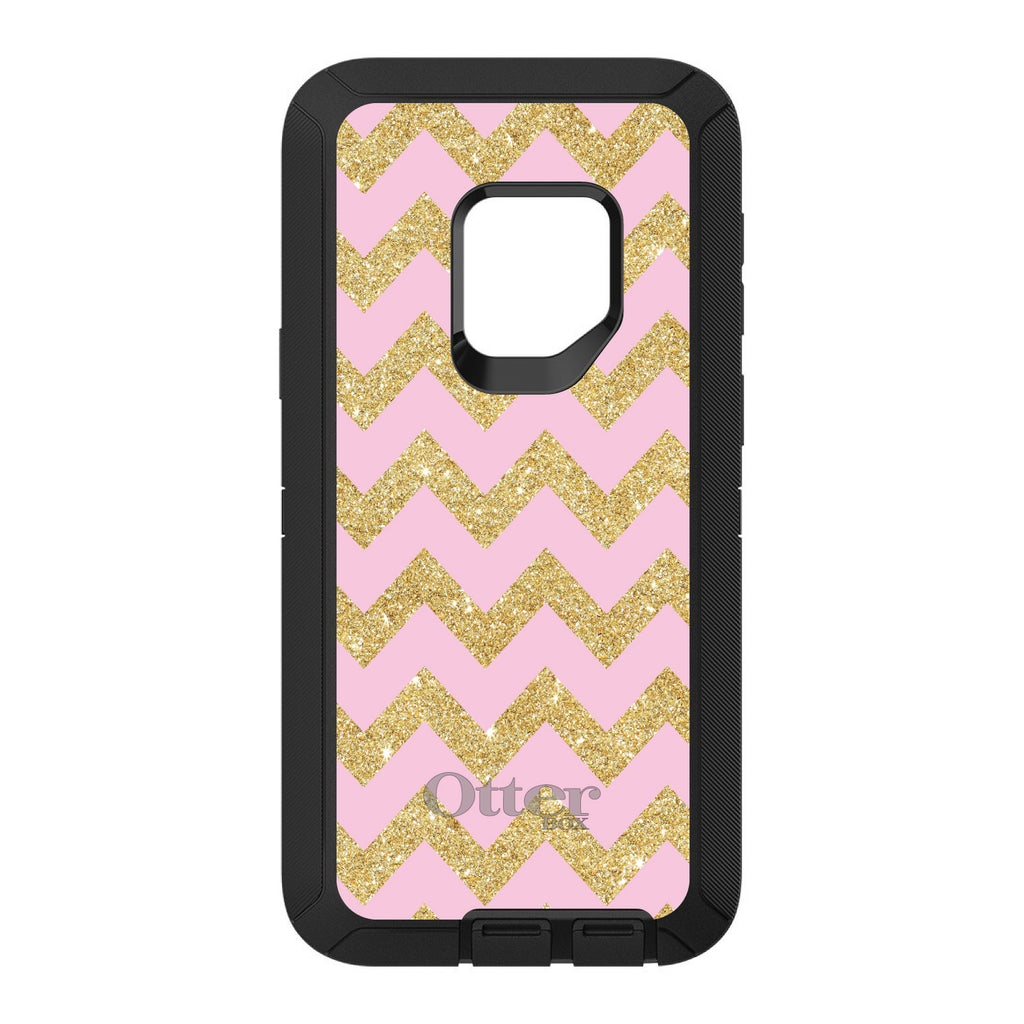 Pink & Gold Print, Chevron Pattern OtterBox Defender Case for iPhone & Galaxy, view 11