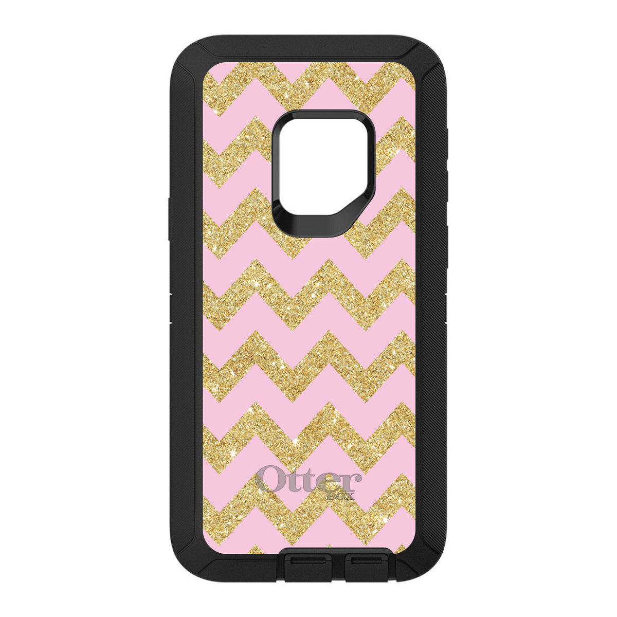 Pink & Gold Print, Chevron Pattern OtterBox Defender Case for iPhone & Galaxy, view 11