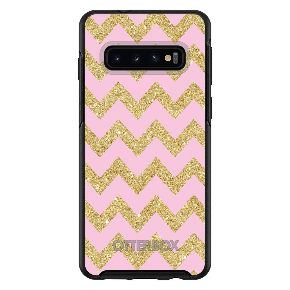 Pink & Gold Print, Chevron Pattern OtterBox Symmetry Case for iPhone & Galaxy, view 6
