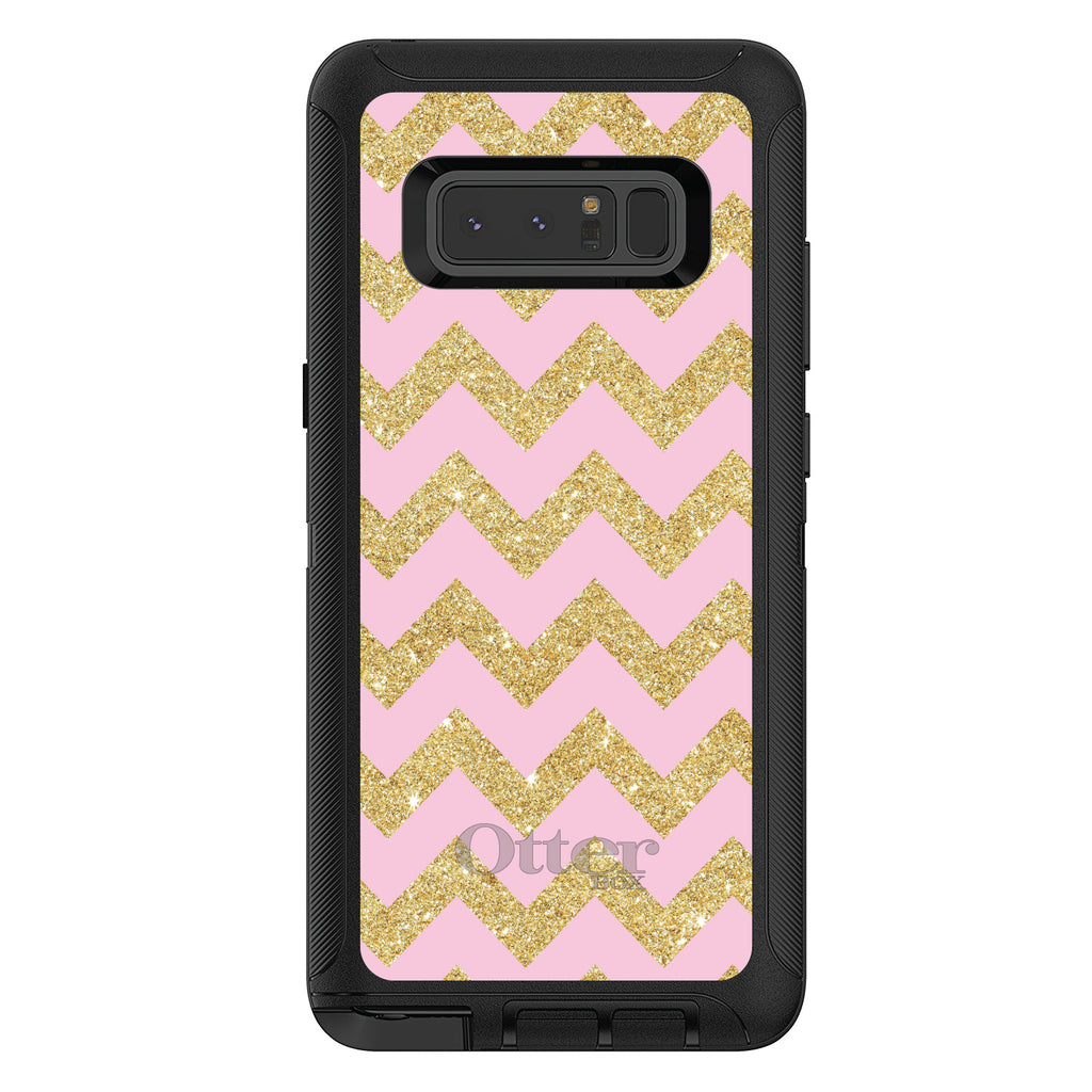 Pink & Gold Print, Chevron Pattern OtterBox Defender Case for iPhone & Galaxy, view 17
