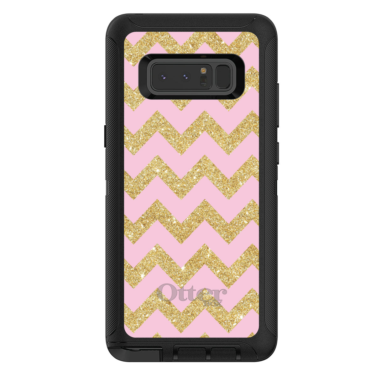 Pink & Gold Print, Chevron Pattern OtterBox Defender Case for iPhone & Galaxy, view 17