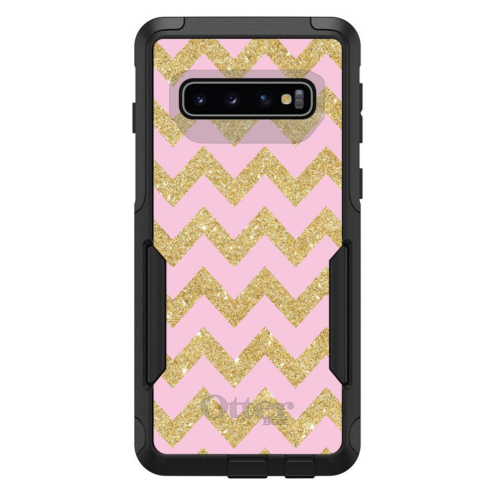 Pink & Gold Print, Chevron Pattern OtterBox Commuter Case for iPhone & Galaxy, view 7
