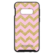 DistinctInk™ OtterBox Symmetry Series Case for Apple iPhone / Samsung Galaxy / Google Pixel - Pink & Gold Print - Chevron Pattern