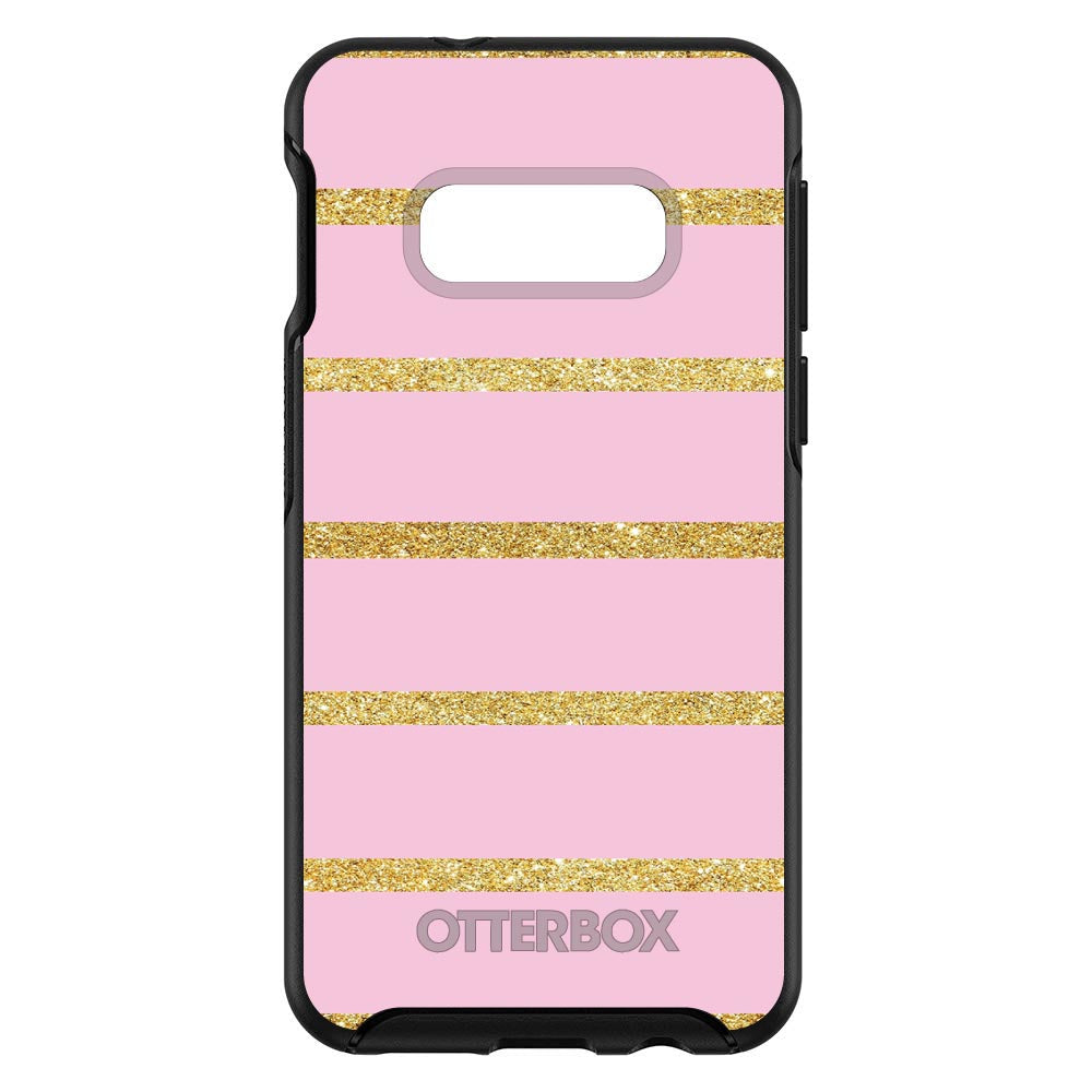 Pink & Gold Print, Horizontal Stripes Pattern OtterBox Symmetry Case for iPhone & Galaxy, view 7