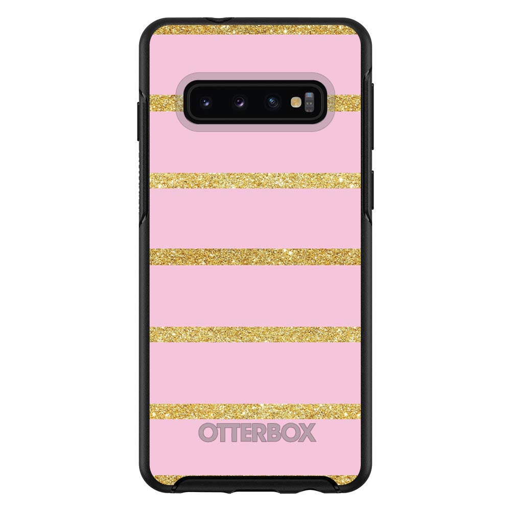 Pink & Gold Print, Horizontal Stripes Pattern OtterBox Symmetry Case for iPhone & Galaxy, view 6