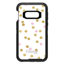 DistinctInk™ OtterBox Defender Series Case for Apple iPhone / Samsung Galaxy / Google Pixel - Pink & Gold Print - White / Pink / Gold Dots Pattern