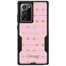 DistinctInk OtterBox Commuter Series Case for Apple iPhone or Samsung Galaxy - Pink & Gold Print - Arrows Pattern