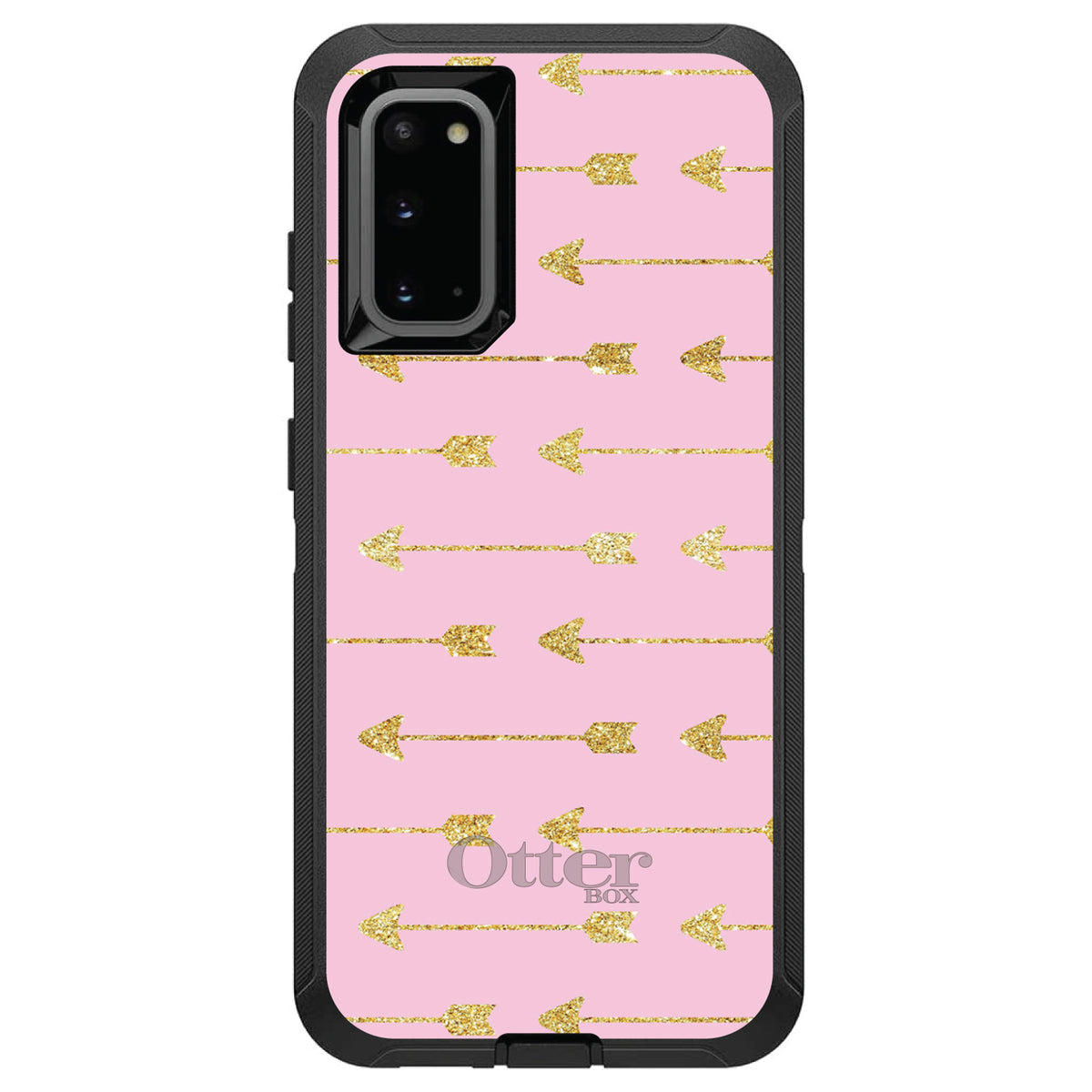 Pink & Gold Print, Arrows Pattern OtterBox Defender Case for iPhone & Galaxy, view 8