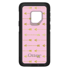 DistinctInk OtterBox Commuter Series Case for Apple iPhone or Samsung Galaxy - Pink & Gold Print - Arrows Pattern
