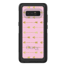 DistinctInk OtterBox Commuter Series Case for Apple iPhone or Samsung Galaxy - Pink & Gold Print - Arrows Pattern