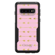 DistinctInk OtterBox Commuter Series Case for Apple iPhone or Samsung Galaxy - Pink & Gold Print - Arrows Pattern
