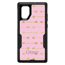 DistinctInk OtterBox Commuter Series Case for Apple iPhone or Samsung Galaxy - Pink & Gold Print - Arrows Pattern
