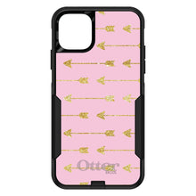 DistinctInk OtterBox Commuter Series Case for Apple iPhone or Samsung Galaxy - Pink & Gold Print - Arrows Pattern