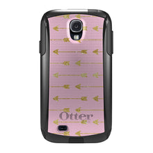DistinctInk™ OtterBox Commuter Series Case for Apple iPhone or Samsung Galaxy - Pink & Gold Print - Arrows Pattern