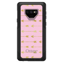 DistinctInk OtterBox Commuter Series Case for Apple iPhone or Samsung Galaxy - Pink & Gold Print - Arrows Pattern