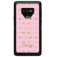 DistinctInk™ OtterBox Defender Series Case for Apple iPhone / Samsung Galaxy / Google Pixel - Pink & Gold Print - Arrows Pattern