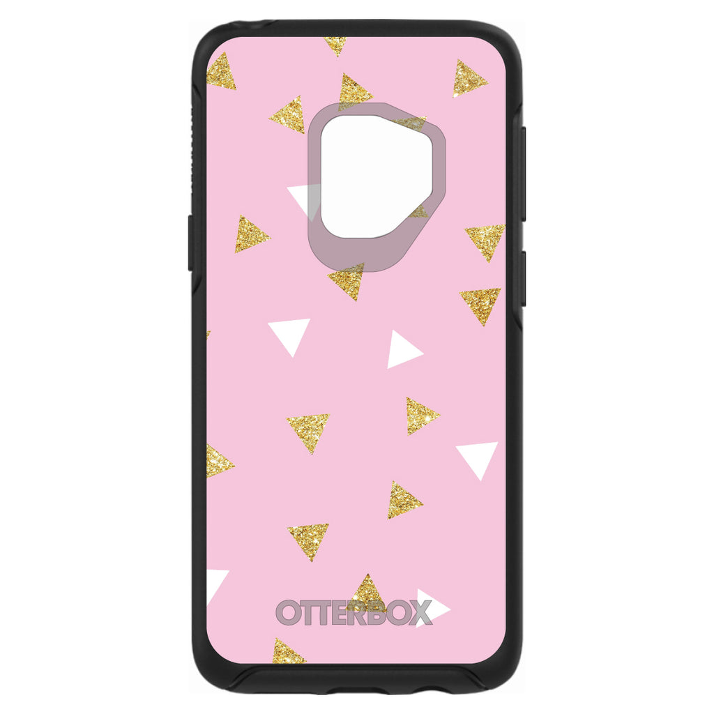 Pink & Gold Print, Triangles Pattern OtterBox Symmetry Case for iPhone & Galaxy, view 8