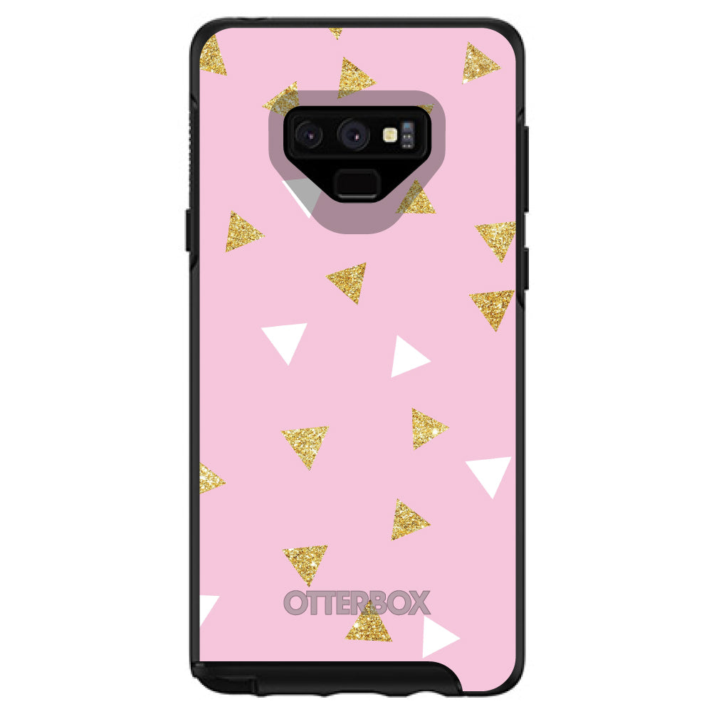 Pink & Gold Print, Triangles Pattern OtterBox Symmetry Case for iPhone & Galaxy, view 13
