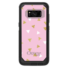 DistinctInk OtterBox Commuter Series Case for Apple iPhone or Samsung Galaxy - Pink & Gold Print - Triangles Pattern