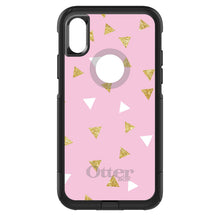 DistinctInk OtterBox Commuter Series Case for Apple iPhone or Samsung Galaxy - Pink & Gold Print - Triangles Pattern