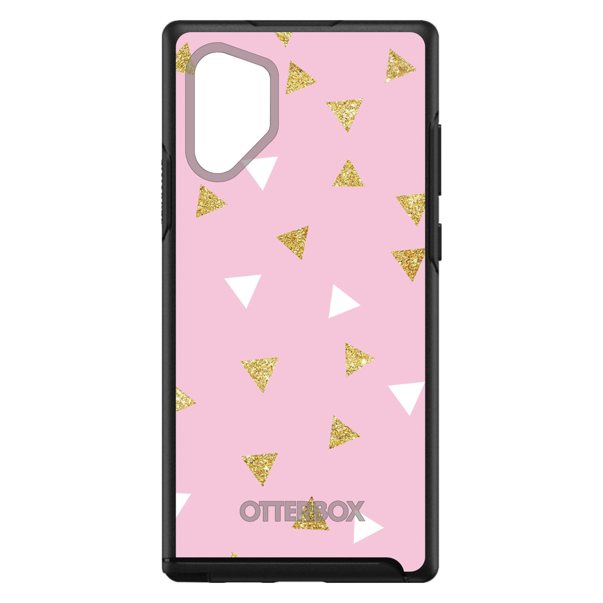 Pink & Gold Print, Triangles Pattern OtterBox Symmetry Case for iPhone & Galaxy, view 12