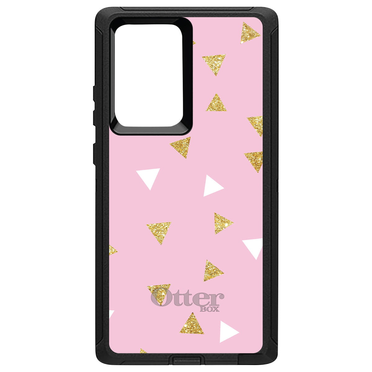 Pink & Gold Print, Triangles Pattern OtterBox Defender Case for iPhone & Galaxy, view 13