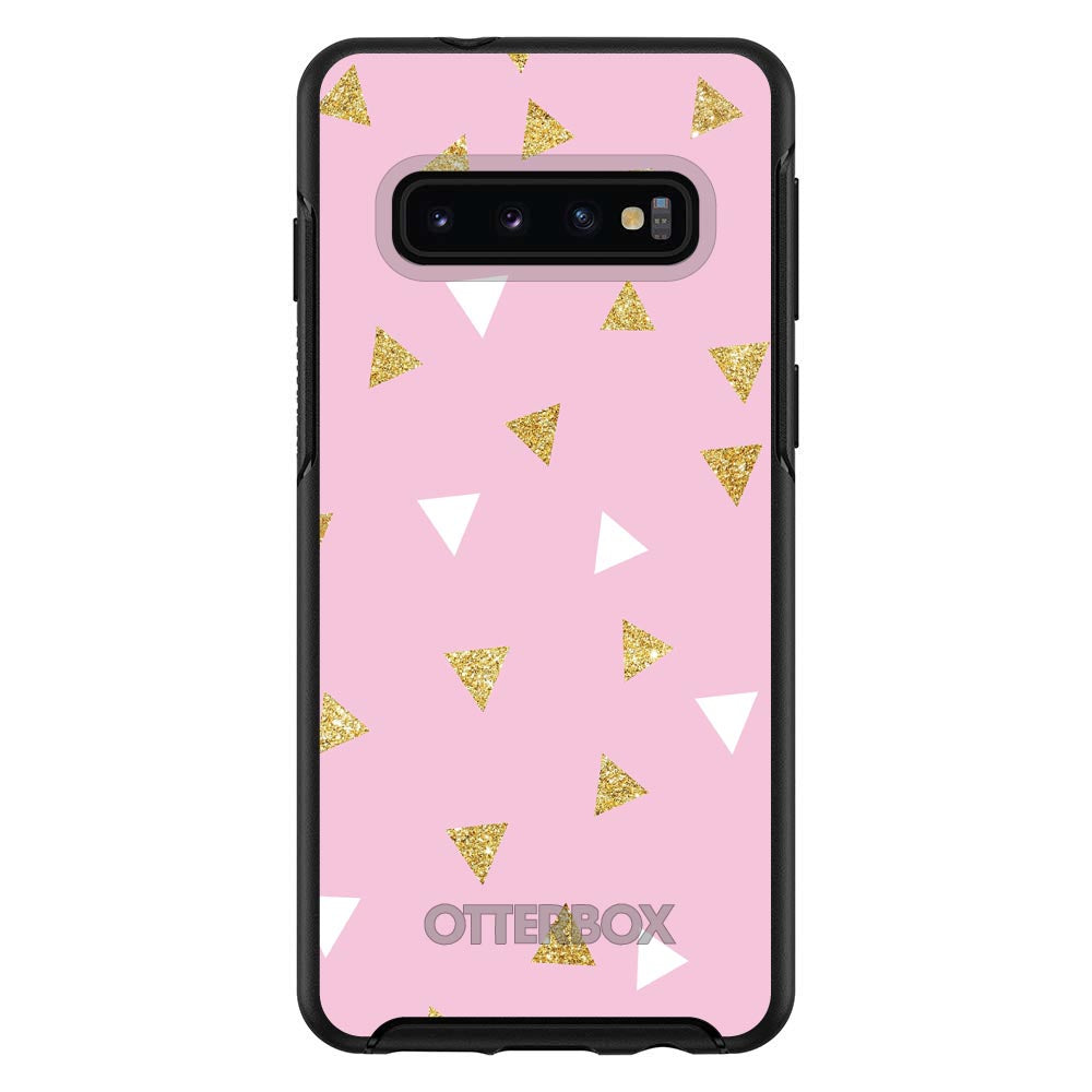 Pink & Gold Print, Triangles Pattern OtterBox Symmetry Case for iPhone & Galaxy, view 6