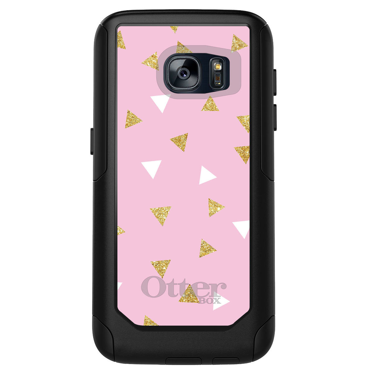Pink & Gold Print, Triangles Pattern OtterBox Commuter Case for iPhone & Galaxy, view 11