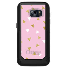 DistinctInk OtterBox Commuter Series Case for Apple iPhone or Samsung Galaxy - Pink & Gold Print - Triangles Pattern