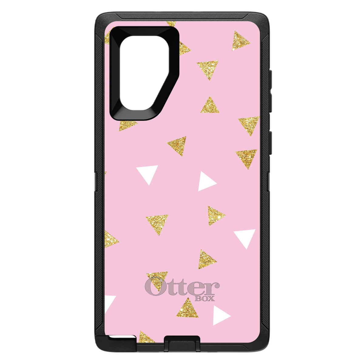 Pink & Gold Print, Triangles Pattern OtterBox Defender Case for iPhone & Galaxy, view 14