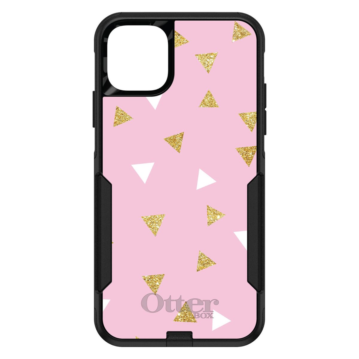 Pink & Gold Print, Triangles Pattern OtterBox Commuter Case for iPhone & Galaxy, view 2