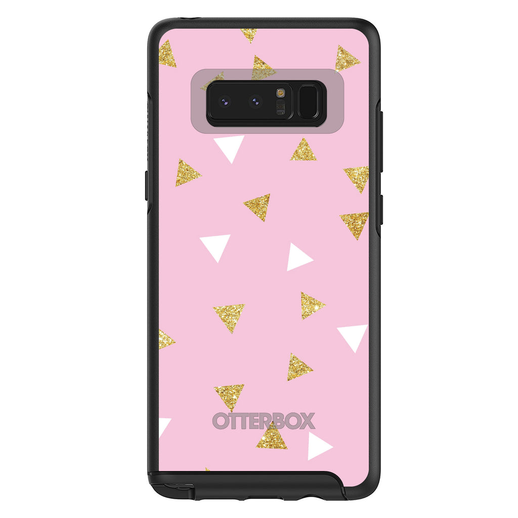 Pink & Gold Print, Triangles Pattern OtterBox Symmetry Case for iPhone & Galaxy, view 14