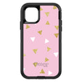 Pink & Gold Print, Triangles Pattern OtterBox Defender Case for iPhone & Galaxy, view 2