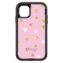 DistinctInk™ OtterBox Defender Series Case for Apple iPhone / Samsung Galaxy / Google Pixel - Pink & Gold Print - Triangles Pattern