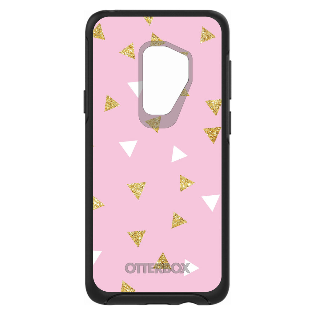 Pink & Gold Print, Triangles Pattern OtterBox Symmetry Case for iPhone & Galaxy, view 9