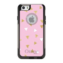 DistinctInk™ OtterBox Commuter Series Case for Apple iPhone or Samsung Galaxy - Pink & Gold Print - Triangles Pattern