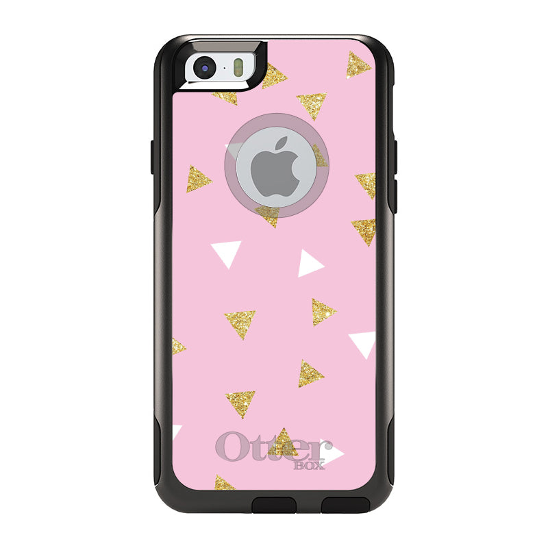 Pink & Gold Print, Triangles Pattern OtterBox Commuter Case for iPhone & Galaxy, view 4