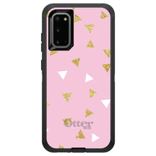 DistinctInk™ OtterBox Defender Series Case for Apple iPhone / Samsung Galaxy / Google Pixel - Pink & Gold Print - Triangles Pattern