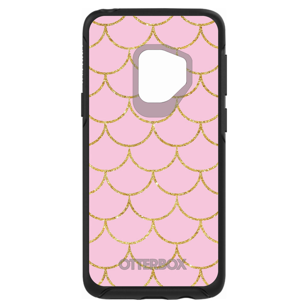 Pink & Gold Print, Scalloped Pattern OtterBox Symmetry Case for iPhone & Galaxy, view 8