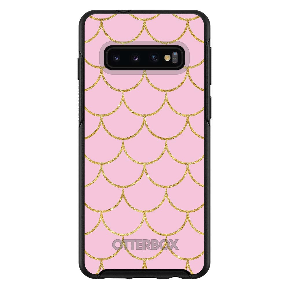 Pink & Gold Print, Scalloped Pattern OtterBox Symmetry Case for iPhone & Galaxy, view 6