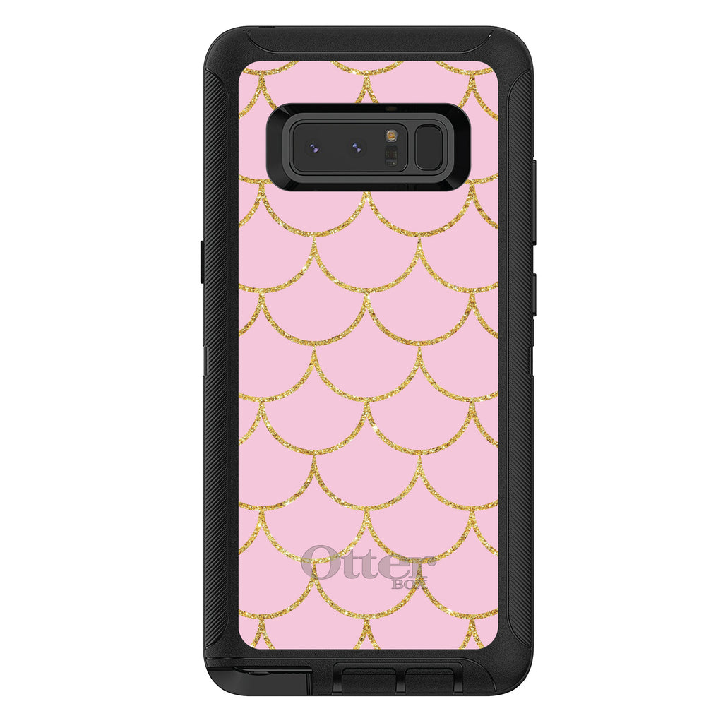 Pink & Gold Print, Scalloped Pattern OtterBox Defender Case for iPhone & Galaxy, view 17