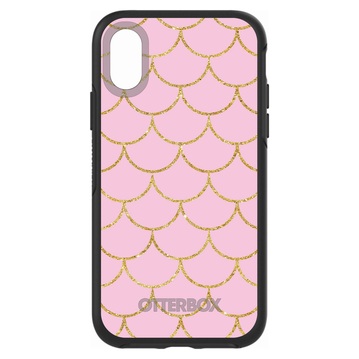 Pink & Gold Print, Scalloped Pattern OtterBox Symmetry Case for iPhone & Galaxy, view 4