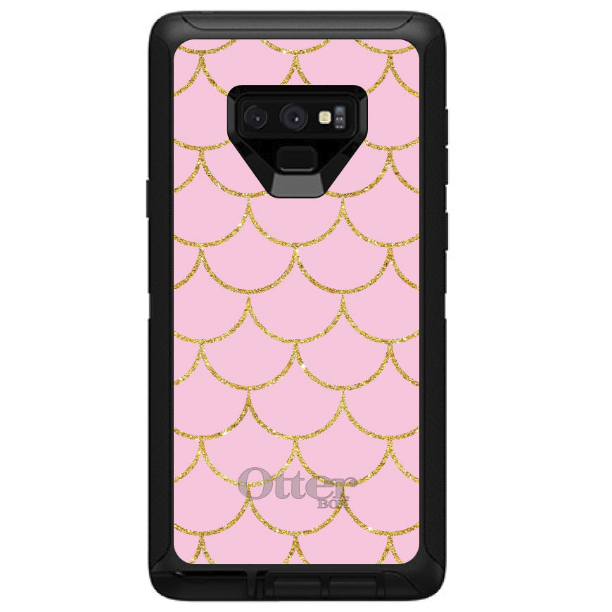 Pink & Gold Print, Scalloped Pattern OtterBox Defender Case for iPhone & Galaxy, view 16