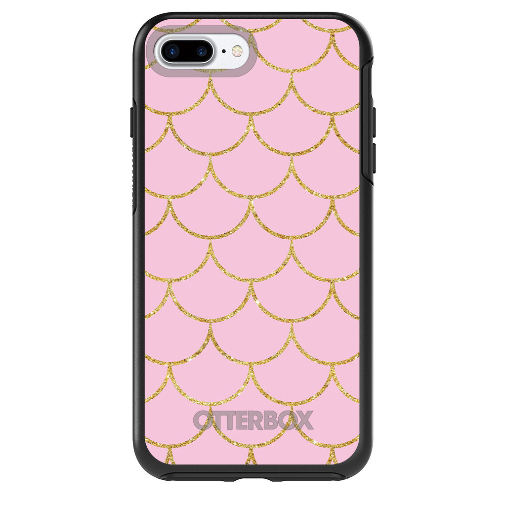 Pink & Gold Print, Scalloped Pattern OtterBox Symmetry Case for iPhone & Galaxy, view 2