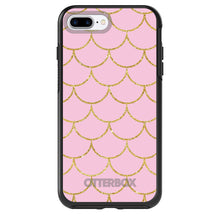 DistinctInk™ OtterBox Symmetry Series Case for Apple iPhone / Samsung Galaxy / Google Pixel - Pink & Gold Print - Scalloped Pattern